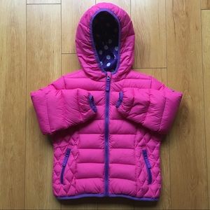 Girls 4T Pink & Purple Down Puffer Jacket Coat